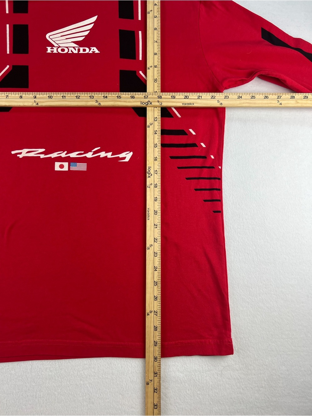 Honda Red Crewneck Tee with Wing Logo - Picture 4 of 7